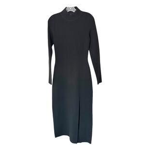 Nanushka Black Date Mock Neck Long Sleeve Back Cutout Maxi Dress Size‎ Medium